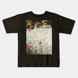 Flowers, Field, Nature, Neutral, Landscape,Scandinavian art, Modern art, Wall art, Print, Minimalistic, Modern Kids T-Shirt